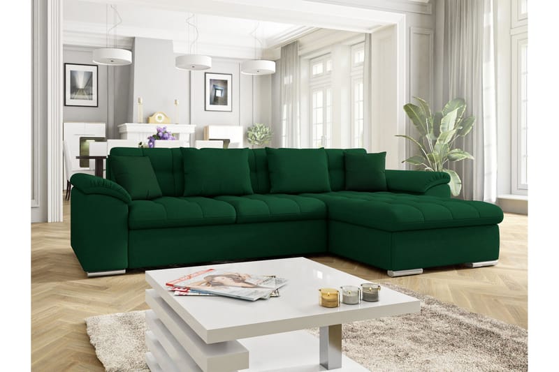 Camior Bäddsoffa m. Divan 3-sits - Grön - Möbler - Soffa - Bäddsoffa