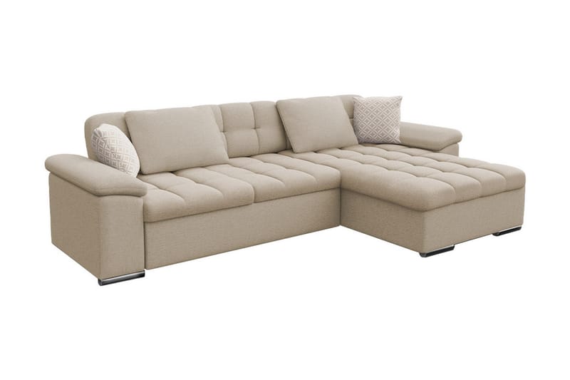 Camior Bäddsoffa m. Divan Förvaring 3-sits 227x129 - Beige - Bäddsoffa - Bäddsoffa divan