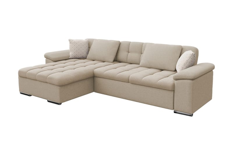 Camior Bäddsoffa m. Divan Förvaring 3-sits 227x129 - Beige - Bäddsoffa - Bäddsoffa divan