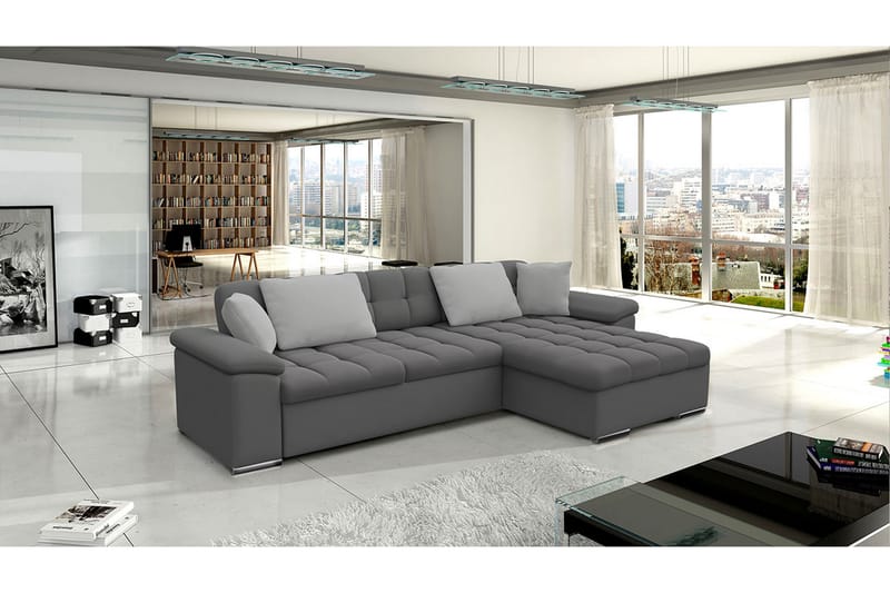 Camior Bäddsoffa m. Divan Förvaring 3-sits 227x129 - Grå - Möbler - Soffa - Bäddsoffa
