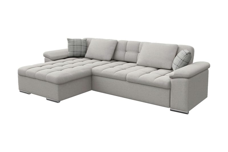 Camior Bäddsoffa m. Divan Förvaring 3-sits 227x129 - Ljusgrå - Bäddsoffa - Bäddsoffa divan