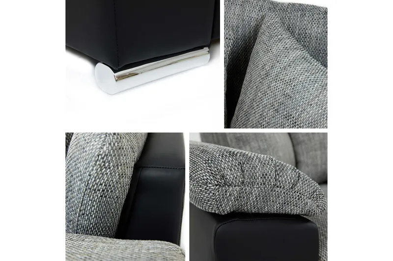 Camior Bäddsoffa med Divan 3-sits - Grå - Möbler - Soffa - Bäddsoffa