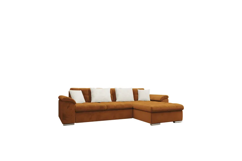 Camior Bäddsoffa med Divan 3-sits - Orange - Möbler - Soffa - Bäddsoffa