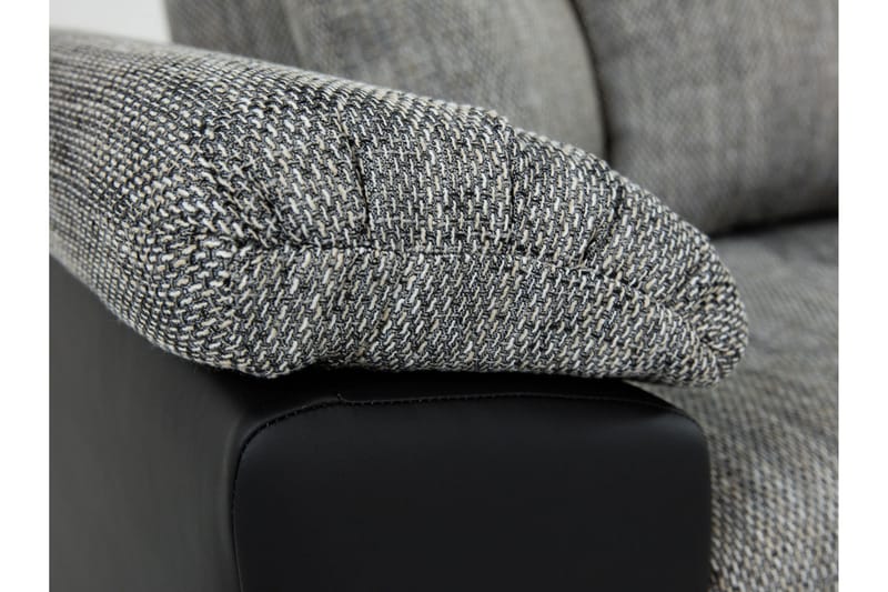 Camior Bäddsoffa med Divan 3-sits - Svart - Möbler - Soffa - Bäddsoffa