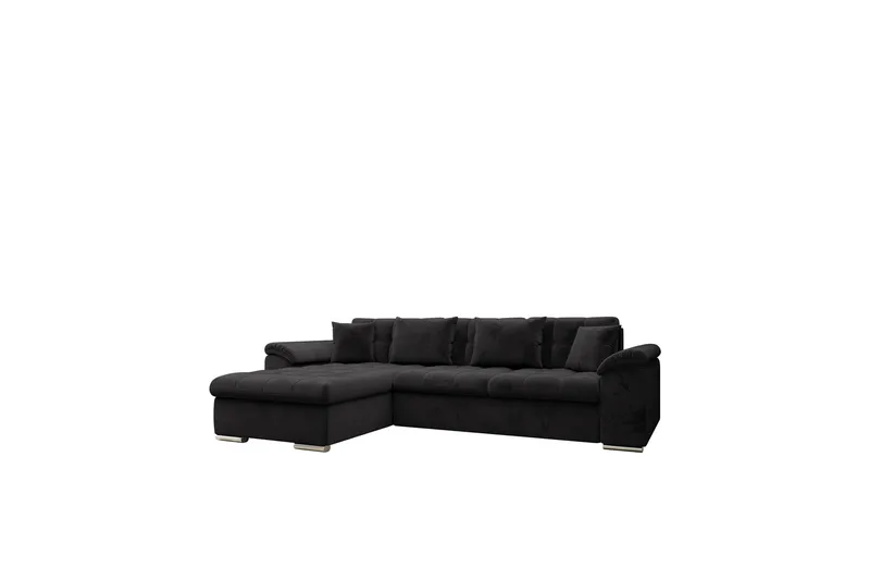 Camior Bäddsoffa med Divan 3-sits - Svart - Möbler - Soffa - Bäddsoffa