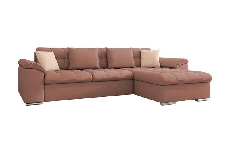 Camior Bäddsoffa Vänster - Rosa - Bäddsoffa - Bäddsoffa divan - Sammetssoffa