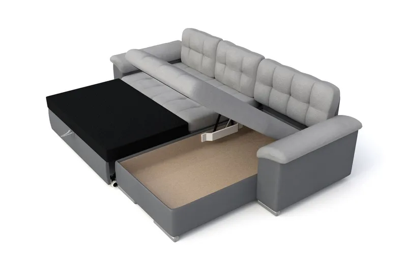 Camior Divanbäddsoffa 280x160x76 cm - Grå - Möbler - Soffa - Bäddsoffa