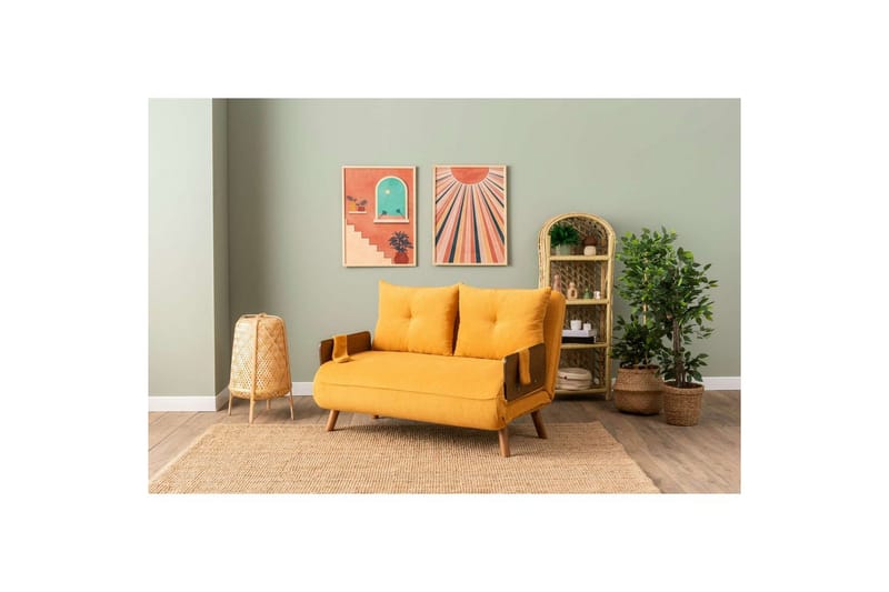 Canelo Bäddsoffa 2-sits - Senapsgul - Möbler - Soffa - Bäddsoffa