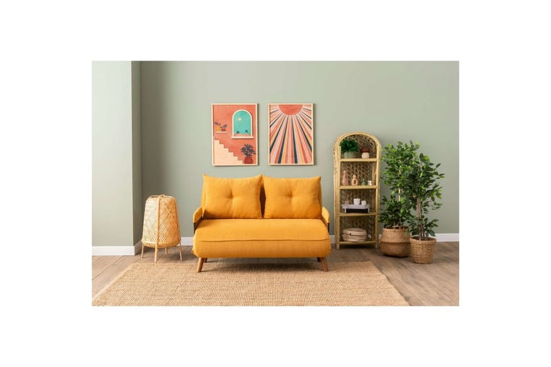 Canelo Bäddsoffa 2-sits - Senapsgul - Möbler - Soffa - Bäddsoffa