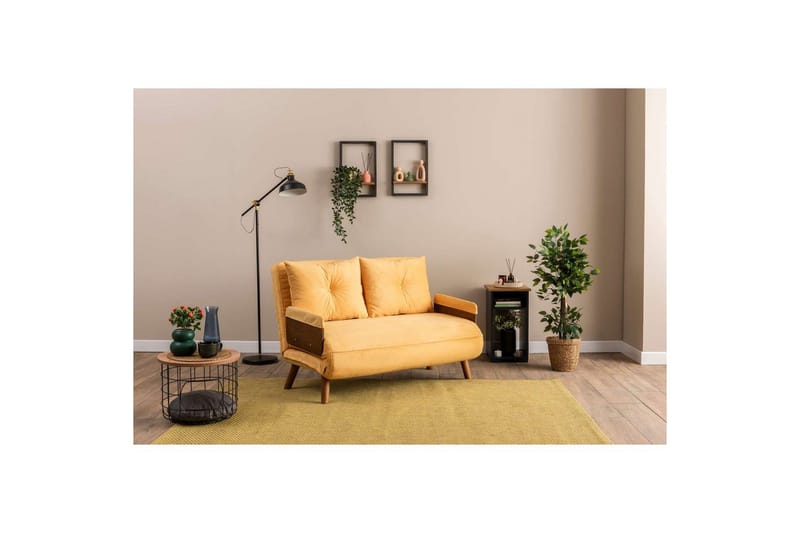 Canelo Bäddsoffa 2-sits - Senapsgul - Möbler - Soffa - Bäddsoffa