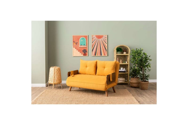 Canelo Bäddsoffa 2-sits - Senapsgul - Möbler - Soffa - Bäddsoffa