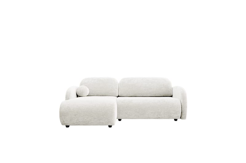 Carve 2-sits Vänstervänd L-formad Bäddsoffa med Divan och Schäslong i Tyg, Vit