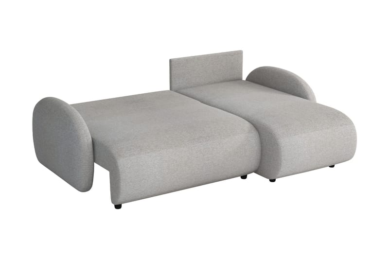 Carve 2-sits Vänstervänd L-formad Bäddsoffa med Divan och Schäslong i Tyg - Vit - Möbler - Soffa - Bäddsoffa