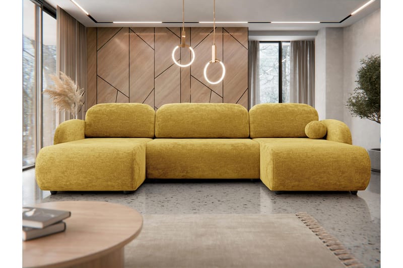 Carve Bäddsoffa Dubbeldivan 3-sits - Gul - Möbler - Soffa - Bäddsoffa