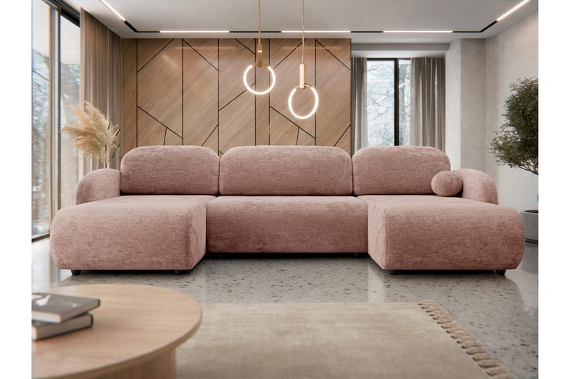Carve Bäddsoffa Dubbeldivan 3-sits - Rosa - Möbler - Soffa - Bäddsoffa