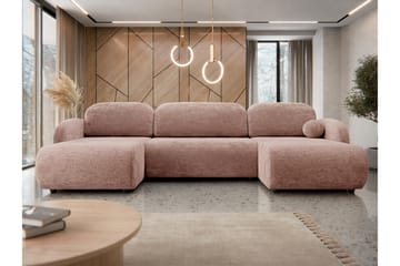 Carve Bäddsoffa Dubbeldivan 3-sits - Rosa - Möbler - Soffa - Bäddsoffa