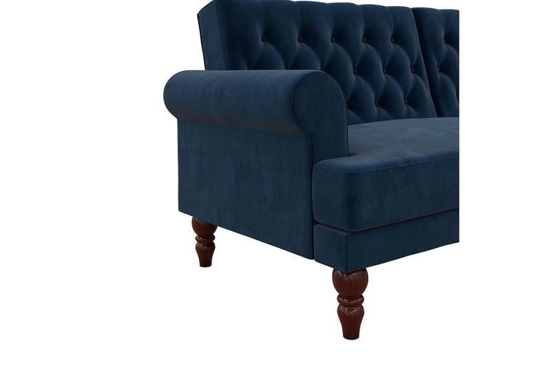 Cassidy 2-sits Bäddsoffa Sammet/Blå - Novogratz - Möbler - Soffa - Bäddsoffa
