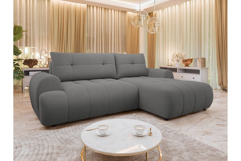 Ceibo Bäddsoffa med Divan 3-sits - Grå - Möbler - Soffa - Bäddsoffa