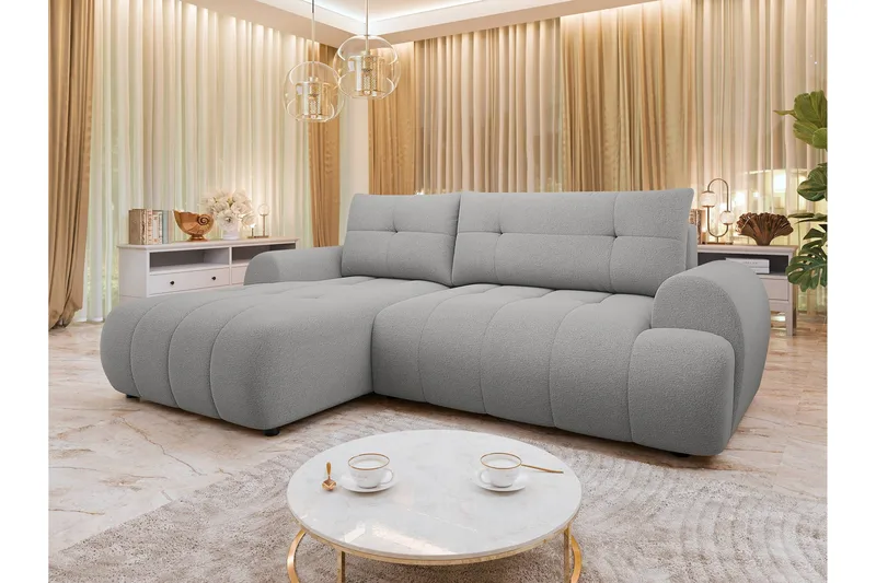 Ceibo Bäddsoffa med Divan 3-sits - Grå - Möbler - Soffa - Bäddsoffa