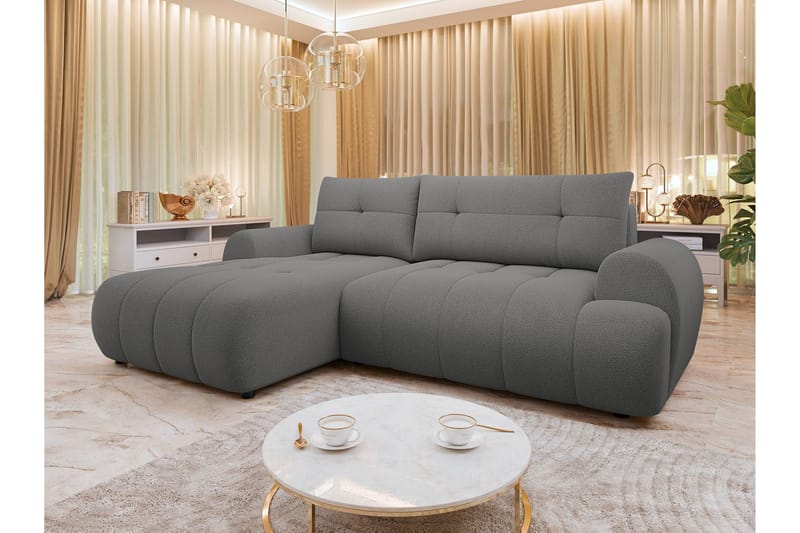 Ceibo Bäddsoffa med Divan 3-sits - Grå - Möbler - Soffa - Bäddsoffa