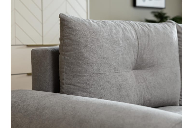 Ceibo Bäddsoffa med Divan 3-sits - Grå - Möbler - Soffa - Bäddsoffa
