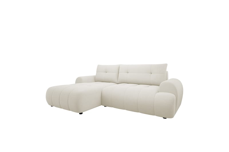 Ceibo Bäddsoffa med Divan 3-sits i Plysch - Beige - Möbler - Soffa - Bäddsoffa