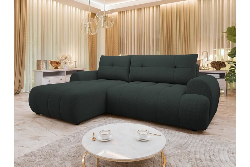 Ceibo Bäddsoffa med Divan 3-sits - Svart - Möbler - Soffa - Bäddsoffa