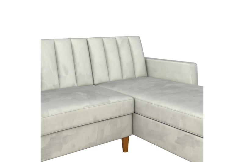 Celine 3-sits Divanbäddsoffa Sammet/Ljusgrå - Dorel Home - Bäddsoffa divan - Sammetssoffa - Bäddsoffa