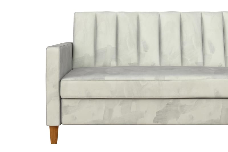 Celine 3-sits Divanbäddsoffa Sammet/Ljusgrå - Dorel Home - Bäddsoffa divan - Sammetssoffa - Bäddsoffa