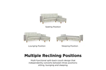 Celine 3-sits Divanbäddsoffa Sammet/Ljusgrå - Dorel Home - Möbler - Soffa - Bäddsoffa - Bäddsoffa divan