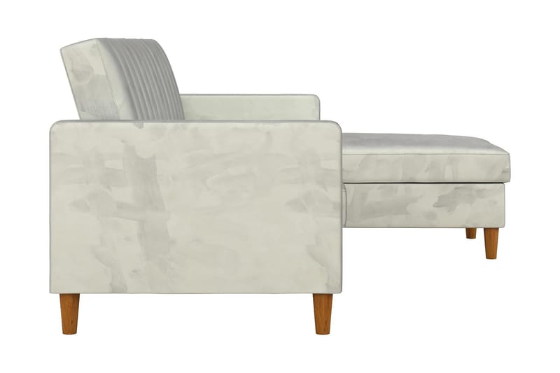 Celine 3-sits Divanbäddsoffa Sammet/Ljusgrå - Dorel Home - Möbler - Soffa - Bäddsoffa - Bäddsoffa divan