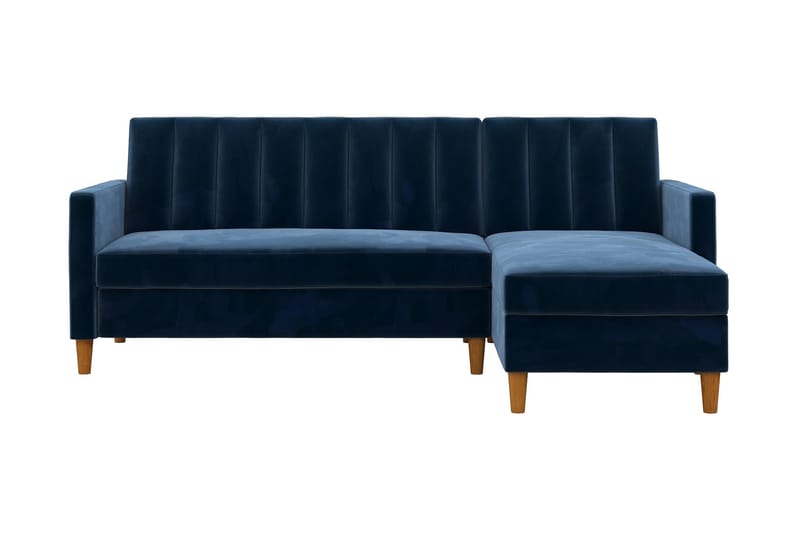 Celine 3-sits Divanbäddsoffa Sammet/Marinblå - Dorel Home - Bäddsoffa divan - Sammetssoffa - Bäddsoffa