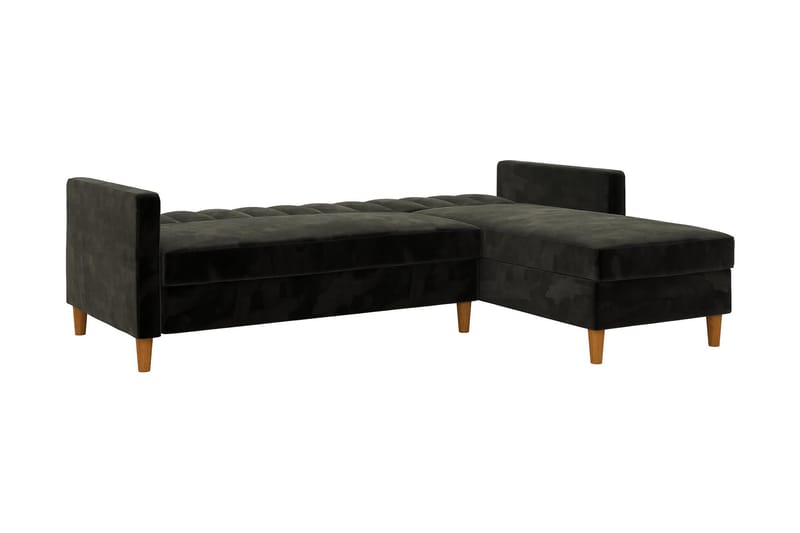 Celine 3-sits Divanbäddsoffa Sammet/Svart - Dorel Home - Möbler - Soffa - Bäddsoffa - Bäddsoffa divan