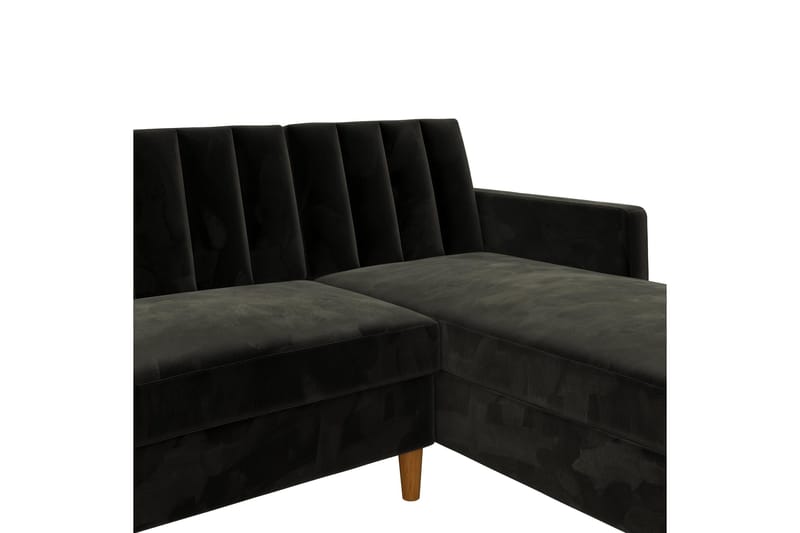 Celine 3-sits Divanbäddsoffa Sammet/Svart - Dorel Home - Möbler - Soffa - Bäddsoffa - Bäddsoffa divan