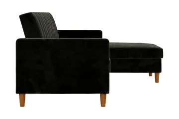 Celine 3-sits Divanbäddsoffa Sammet/Svart - Dorel Home - Möbler - Soffa - Bäddsoffa - Bäddsoffa divan