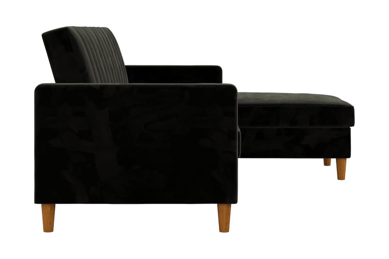 Celine 3-sits Divanbäddsoffa Sammet/Svart - Dorel Home - Möbler - Soffa - Bäddsoffa - Bäddsoffa divan