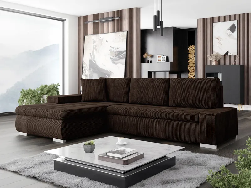 Cerys 3-sits Bäddsoffa med divan och förvaring - Möbler - Soffa - Bäddsoffa