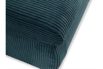 Cerys 3-sits Höger L-formad Hörnbäddsoffa 140x215 cm i Manchestertyg - Blå - Möbler - Soffa - Bäddsoffa