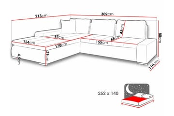 Cerys 3-sits Hörnbäddsoffa - Möbler - Soffa - Bäddsoffa