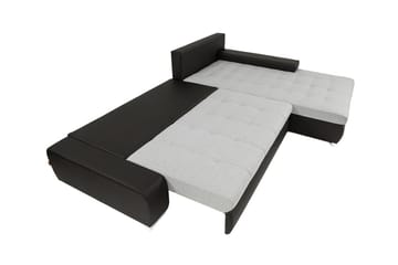 Cerys Bäddbar Hörnsoffa Universal 140x252 cm med Förvaring i Tyg - Grå - Möbler - Soffa - Bäddsoffa
