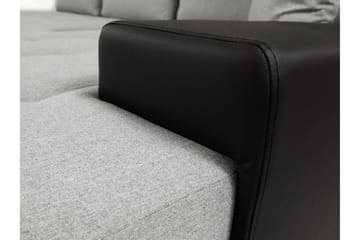 Cerys Bäddbar Hörnsoffa Universal 140x252 cm med Förvaring i Tyg - Grå - Möbler - Soffa - Bäddsoffa
