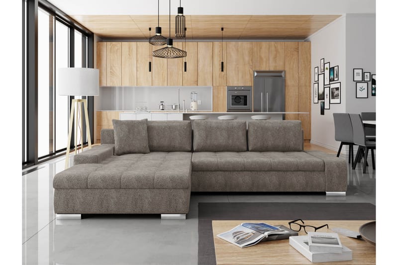 Cerys Bäddsoffa m. Divan 3-sits - Beige - Möbler - Soffa - Bäddsoffa