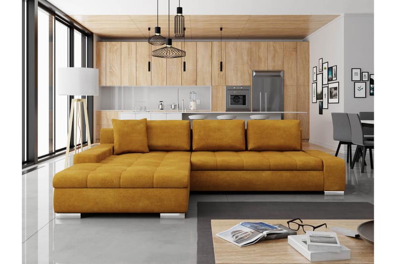Cerys Bäddsoffa m. Divan 3-sits - Grå/Beige - Möbler - Soffa - Bäddsoffa