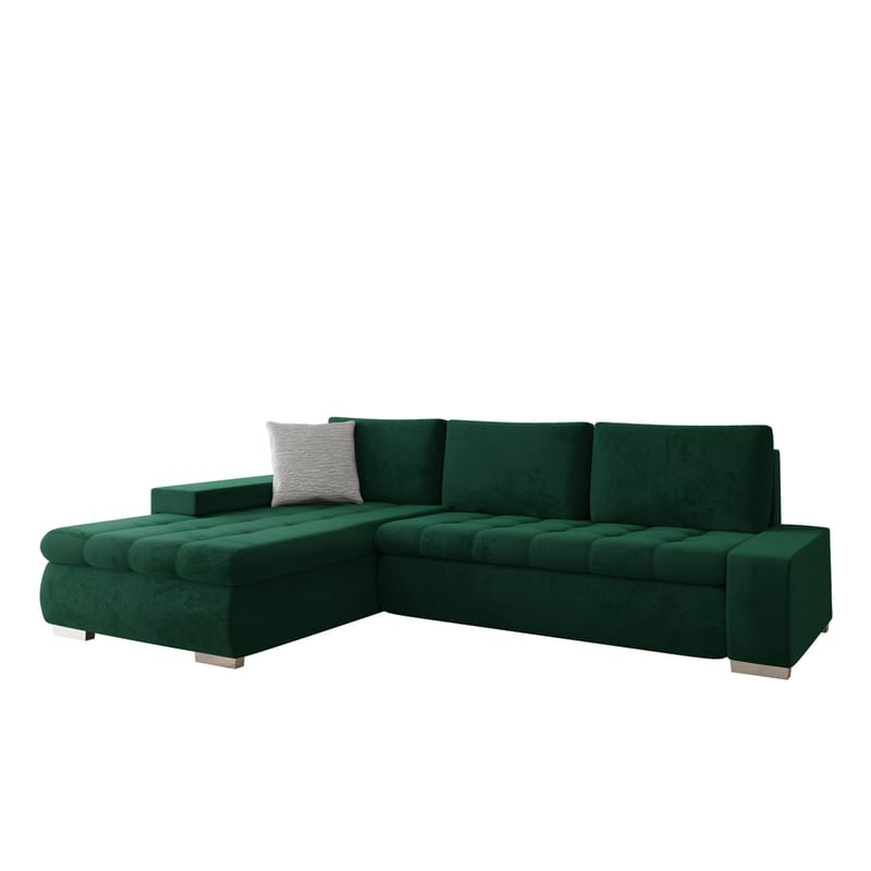 Cerys Bäddsoffa med Divan 4-sits - Grön - Möbler - Soffa - Bäddsoffa