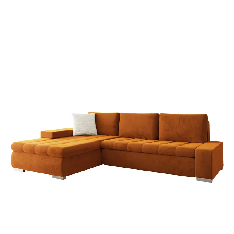 Cerys Bäddsoffa med Divan 4-sits - Orange - Möbler - Soffa - Bäddsoffa