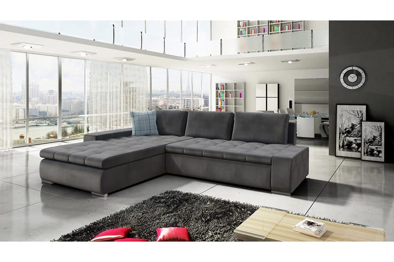 Cerys Hörnsoffa Universal - Grå - Möbler - Soffa - Bäddsoffa