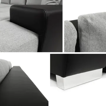 Cerys Vänster L-formad Bäddsoffa 140x252 cm med Förvaring i Tyg - Beige - Möbler - Soffa - Bäddsoffa