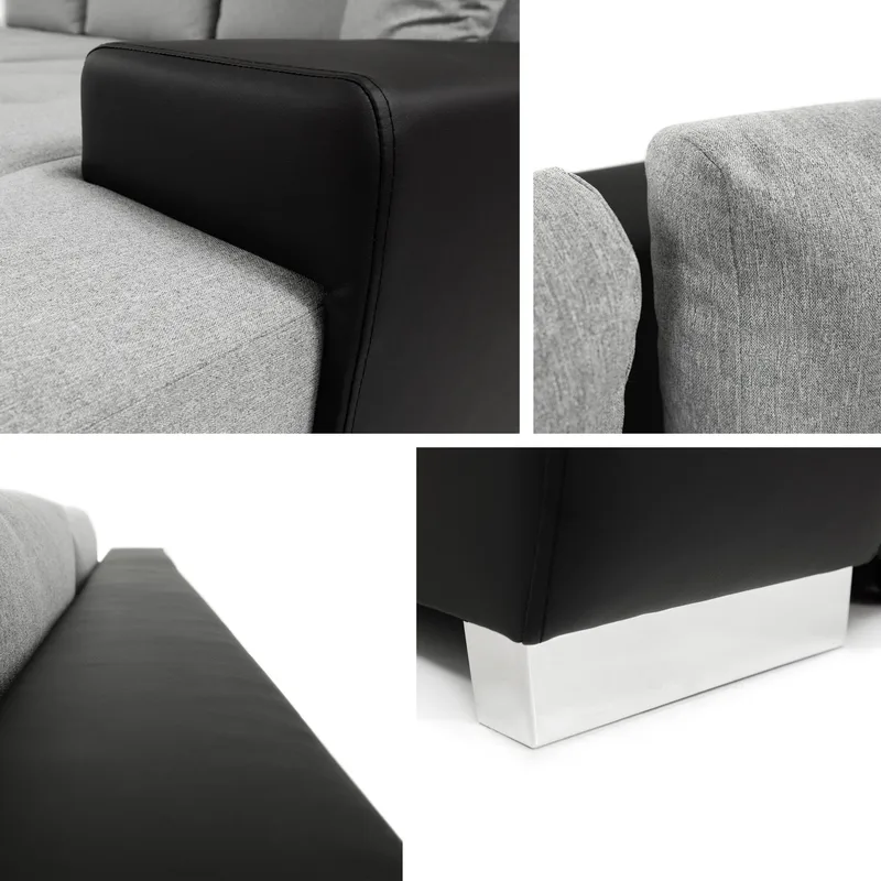 Cerys Vänster L-formad Bäddsoffa 140x252 cm med Förvaring i Tyg - Beige - Möbler - Soffa - Bäddsoffa