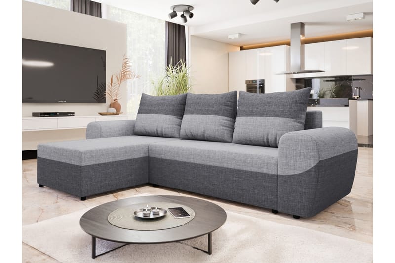 Chameli Bäddsoffa med Divan 3-sits - Mörkgrå/Ljusgrå - Möbler - Soffa - Bäddsoffa