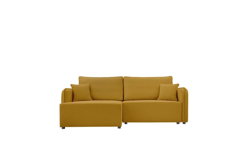 Chandru Bäddsoffa med Divan 3-sits i Plysch - Gul - Möbler - Soffa - Bäddsoffa